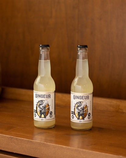 2 bottiglie di Ginger Beer senza zucchero con difetto